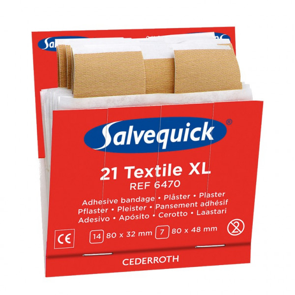 Cederroth® Salvequick® Extra Große Textilpflaster REF 6470 |elastisch 