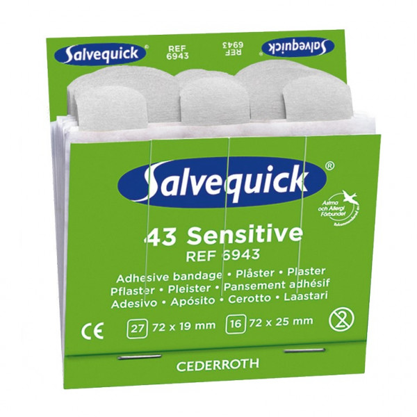 Cederroth® Salvequick® Pflasterstrips REF 6943  Sensitive Vlies